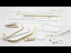 एकल ट्यूब स्वर्ण लेपित हलोजन हीटिंग लैंप यू के आकार का फ्लैट कोण अवरक्त हीटिंग लैंप