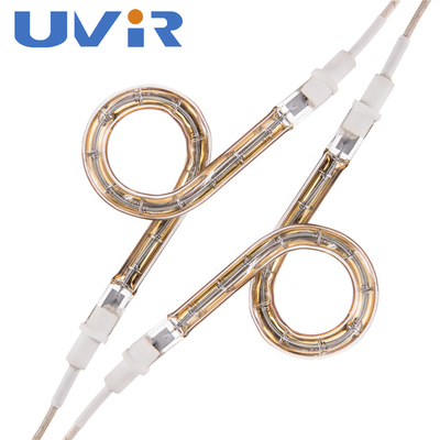 अच्छा दाम कस्टम हलोजन रिंग इन्फ्रारेड हीटिंग लैंप 24V-575V सोने से लेपित ऑनलाइन