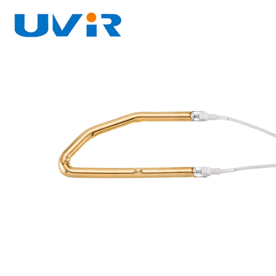 3 डी शॉर्ट वेव इन्फ्रारेड हीटिंग एलिमेंट ट्यूब 1380W 230V गोल्ड लेपित