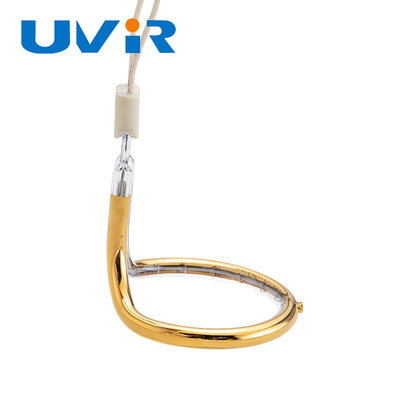 UVIR गोल्ड कोटेड क्वार्ट्ज़ रिंग इन्फ्रारेड हीटर लैंप 100-7600W