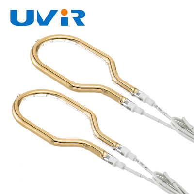 औद्योगिक ओवन के लिए UVIR गोल्ड रिंग इन्फ्रारेड हीटिंग लैंप 200-6000W