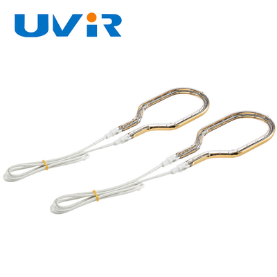 UVIR गोल्ड कोटिंग क्वार्ट्ज़ इन्फ्रारेड हीटिंग लैंप ट्यूब 100-7600W