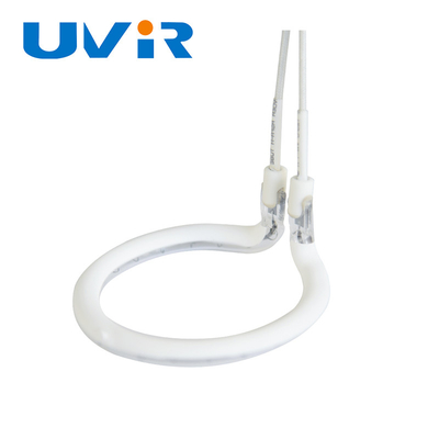 UVIR क्वार्ट्ज़ रिंग इन्फ्रारेड लैंप 39-606mm 55-575V श्वेत परावर्तक