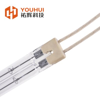 स्पष्ट क्वार्ट्ज ट्विन ट्यूब इन्फ्रारेड लैंप 200-6000W 55-575V TC01 बेस