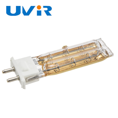 450W ट्विन ट्यूब क्वार्ट्ज हीटिंग लैंप 115V स्वर्ण परावर्तक के साथ
