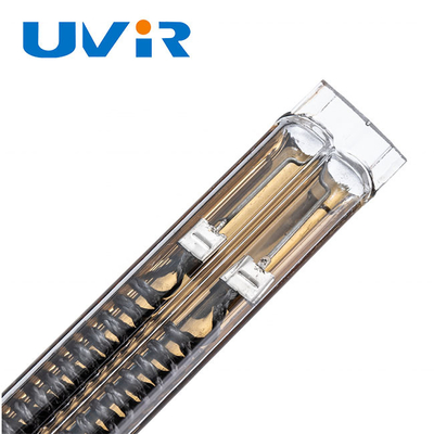 230V 2500W क्वार्ट्ज इन्फ्रारेड हीटर लैंप ट्यूबलर आकार गोल्ड कोटिंग