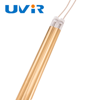 Good price 2500W 415V मध्यम तरंग जुड़वां ट्यूब ताप के लिए गोल्ड कोटिंग आईआर लैंप ऑनलाइन