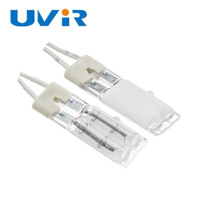 अच्छा दाम सफेद लेपित जुड़वां ट्यूब इन्फ्रारेड हीटिंग लैंप 450W 115V 11x23mm ऑनलाइन