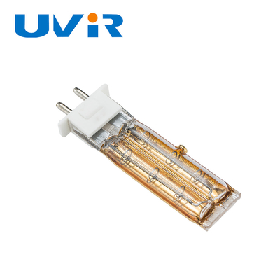 गोल्ड रिफ्लेक्टर के साथ ट्विन ट्यूब TC04 500W 115V क्वार्ट्ज इन्फ्रारेड लैंप हीटर